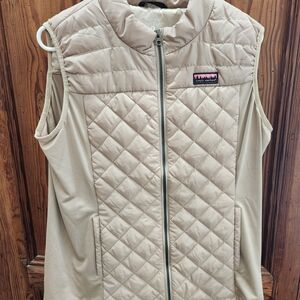 Simply Southern Women's Vest Quilted Size L Beige